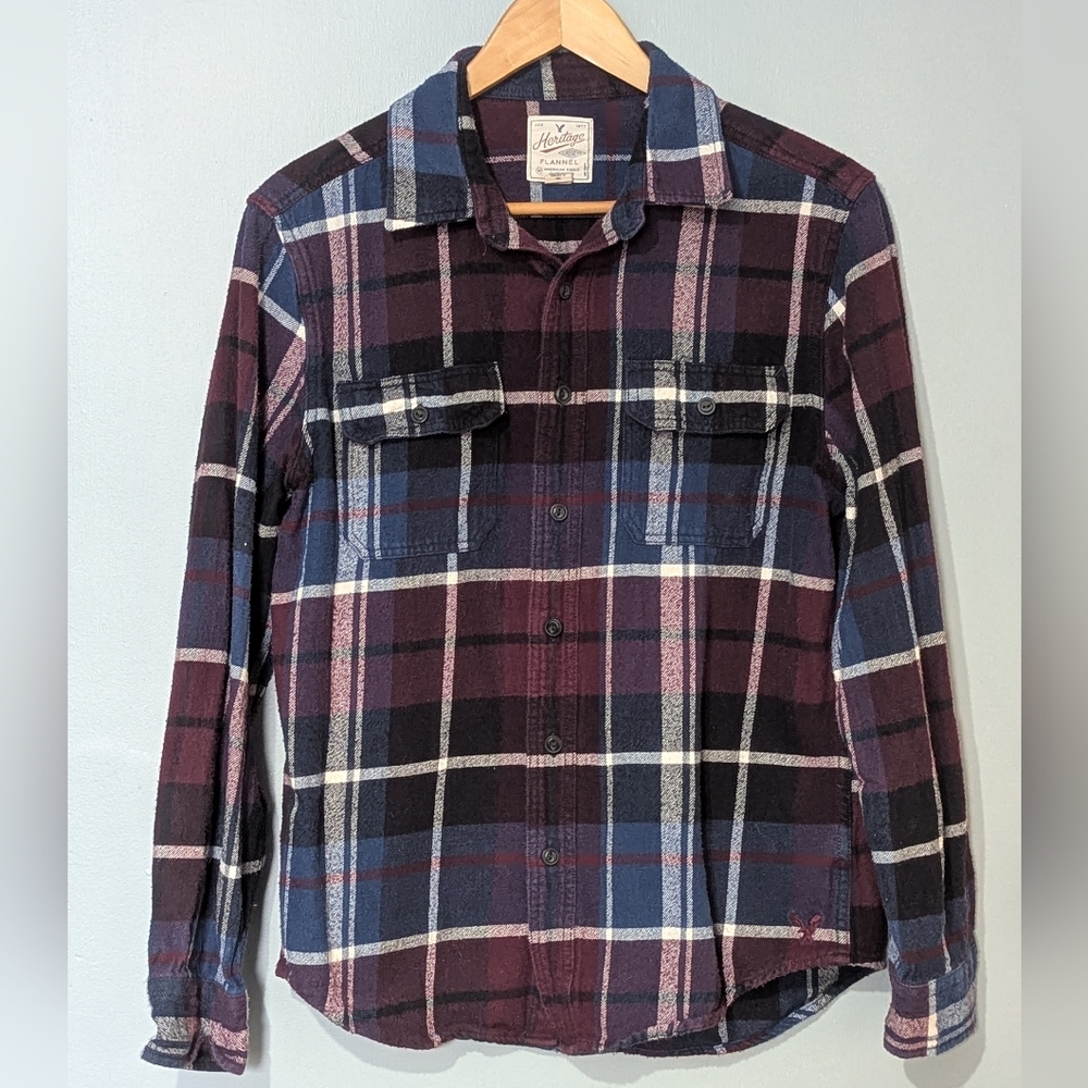 American Eagle‎ Outfitters Men's Medium Heritage Flannel Long Sleeve Shirt